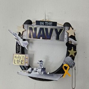 Navy Themed Horseshoe Wall Decor